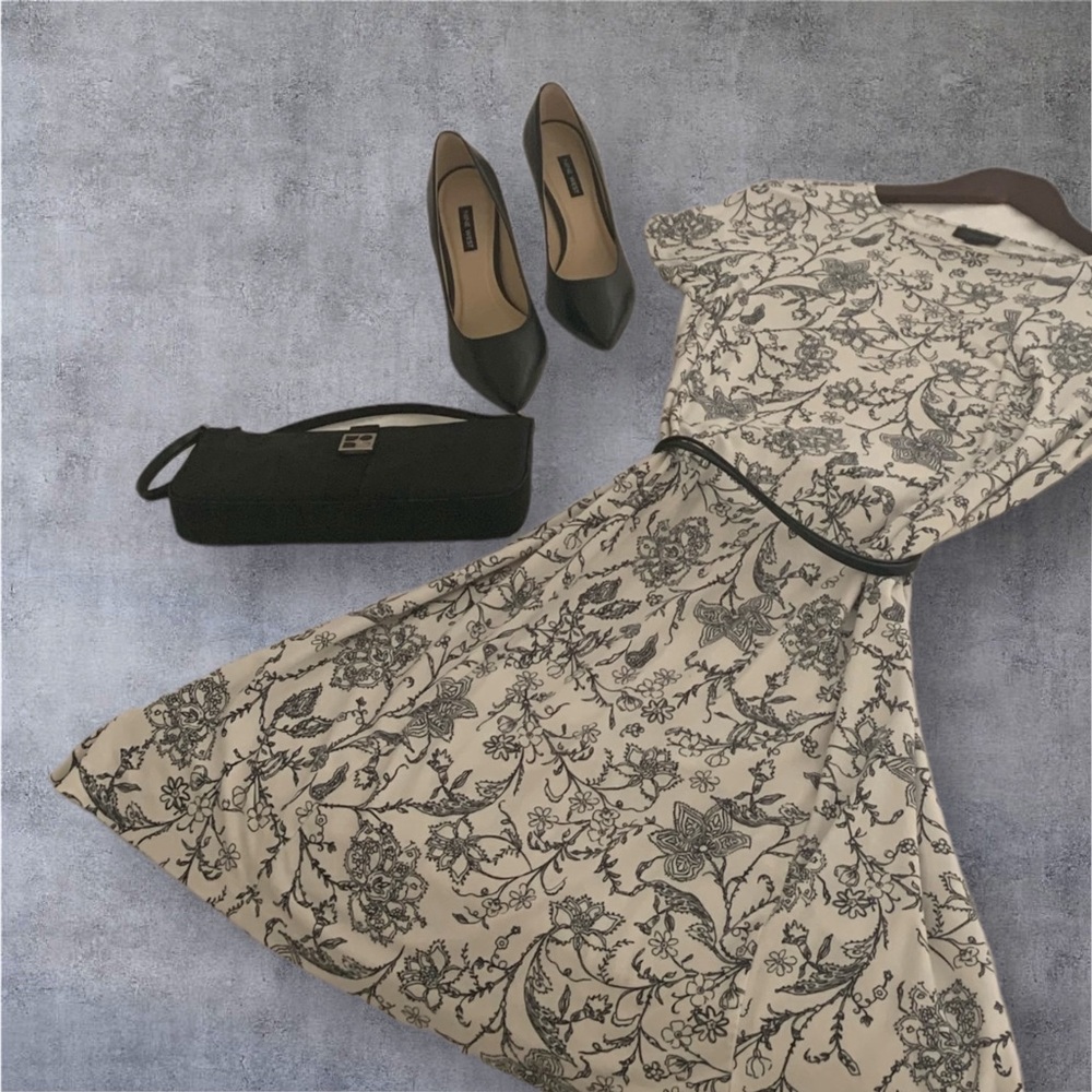 J Jill, Wearever collection  black and white dress